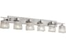 Veneto Luce 6-Light Nickel Glass Vanity Light