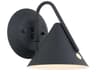 Zag Textured Matte Black Wall Sconce