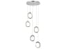 5-Light Brushed Nickel Chrome LED Round Pendant