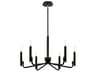 Bedford 6-Light Matte Black Brass Candelabra Chandelier