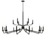 Bedford 18-Light Matte Black Brass Candelabra Chandelier