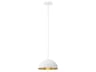 Elias 1-Light Matte White Champagne Gold Dome Mini Pendant