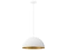 Elias 1-Light Matte White Champagne Gold Dome Pendant