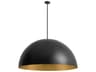 Elias 8-Light Matte Black Champagne Gold Dome Pendant