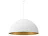 Elias 8-Light Matte White Champagne Gold Dome Pendant