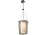 Porcelina Nickel Glass Cylinder Drum Mini Pendant