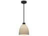 Porcelina Impala 1-Light Matte Black Bell Mini Pendant