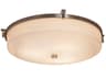 Porcelina Nickel LED Round Flush Mount