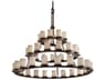 Limoges 45-Light Bronze Cylinder Tiered Chandelier