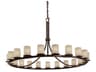 Limoges 21-Light Bronze Cylinder Chandelier