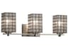 Wire Glass 3-Light Nickel Vanity Light