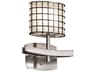 Wire Glass 1-Light Nickel Wall Sconce