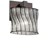 Wire Glass 1-Light Bronze Wall Sconce