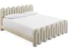 Serpentine Olympus Oatmeal White Upholstered King Platform Bed