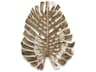 Gilded Palm Leaf Sculpture-III 13" Metal Wall Art