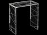 Mark McDowell Crystal Rectangular Glass Clear End Table