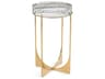 Svelte Round Polished Brass End Table