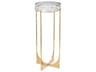 Svelte Round Polished Brass End Table