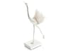 Quartz Egret Stretching Sculpture