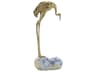 Brass Crane on Kyanite-II Sculpture