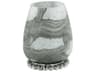 White Gray Stone Mist Vase