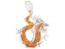 Amber Glass Dragon Sculpture