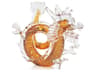 Amber Glass Dragon Sculpture