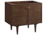 Amberly 36-Inch Single Vanity Cabinet Mid-Century Walnut