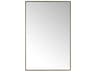 Rohe Rectangular Mirror in Champagne Brass