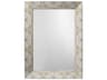 Fragment Light Grey / Beige Faux Horn Rectangular Wall Mirror