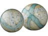 Pale Blue Cosmos Glass Balls Set of 2