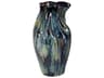 Whirl Reactive Blue Glaze Vase