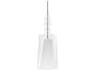 Alibaglass 1-Light Transparent Clear Cylinder Mini Pendant