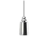 Alibaglass 1-Light Chrome Cylinder Mini Pendant