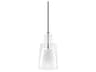 Alibaglass 1-Light Transparent Clear Cylinder Mini Pendant