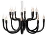 Snoob 16-Light Chandelier in Black Aluminum