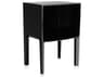 Ghost Buster Opaque Black Resin Rectangular End Table