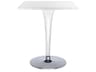 Toptop Transparent White Square Dining Table