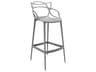 Masters Opaque Grey Resin Bar Stool