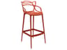 Masters Opaque Rusty Orange Resin Bar Stool
