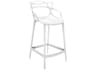 Masters Opaque White Resin Counter Stool