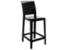 One More Opaque Black Resin Counter Stool  (Sold in 2)