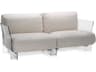 Pop Transparent / Sunbrella Fabric Ecru Loveseat