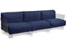 Pop Transparent / Sunbrella Fabric Blue Sofa