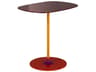 Thierry Rectangular Glass Burgundy End Table