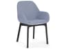 Clap Black Upholstered Arm Dining Chair