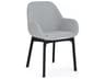 Clap Black Upholstered Arm Dining Chair