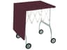 Battista Purple Plum Chrome Bar Cart