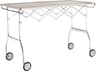 Battista Silver Cream Chrome Bar Cart
