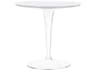 Tip Top Round Plastic White End Table